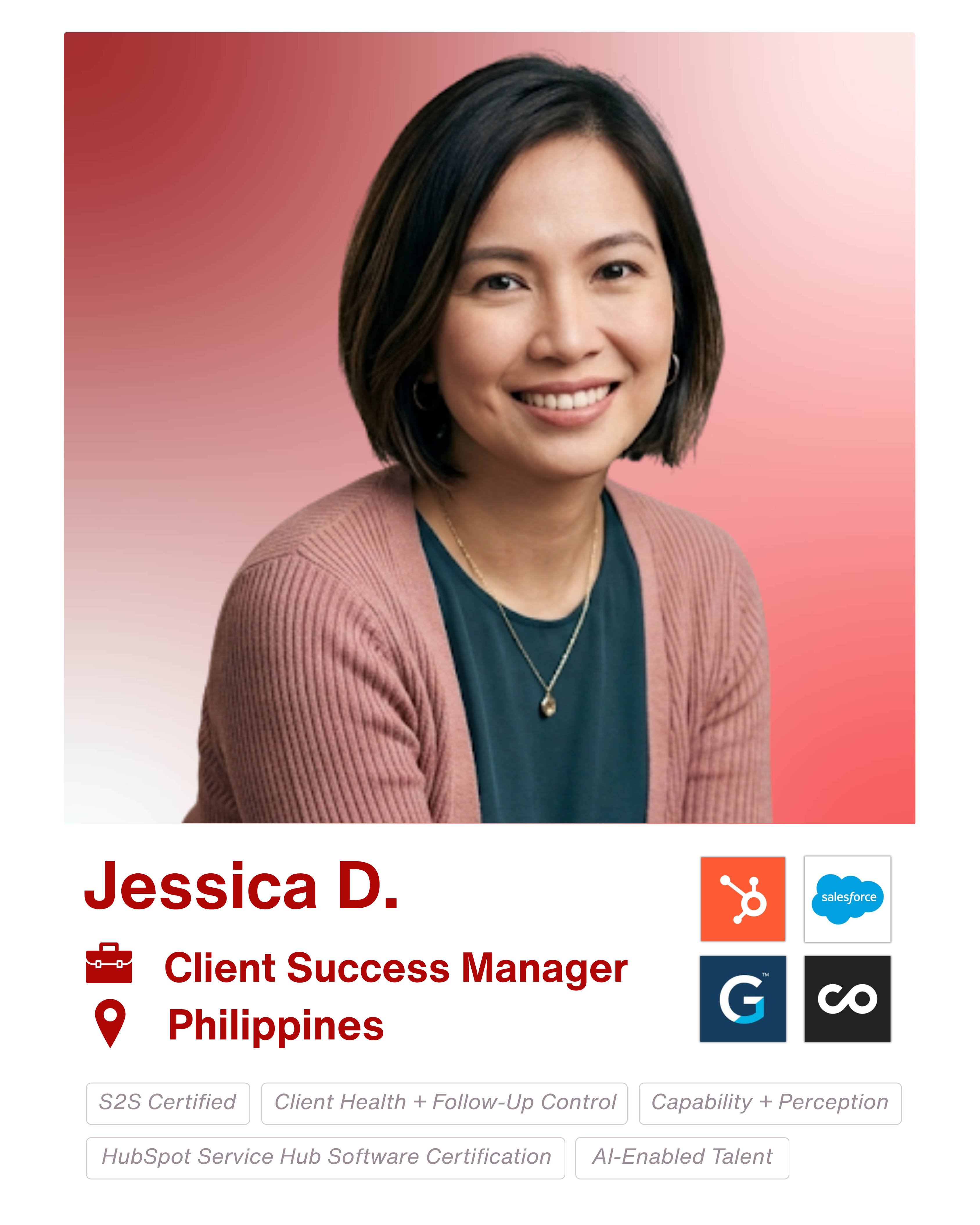 Jessica D remote talent profile