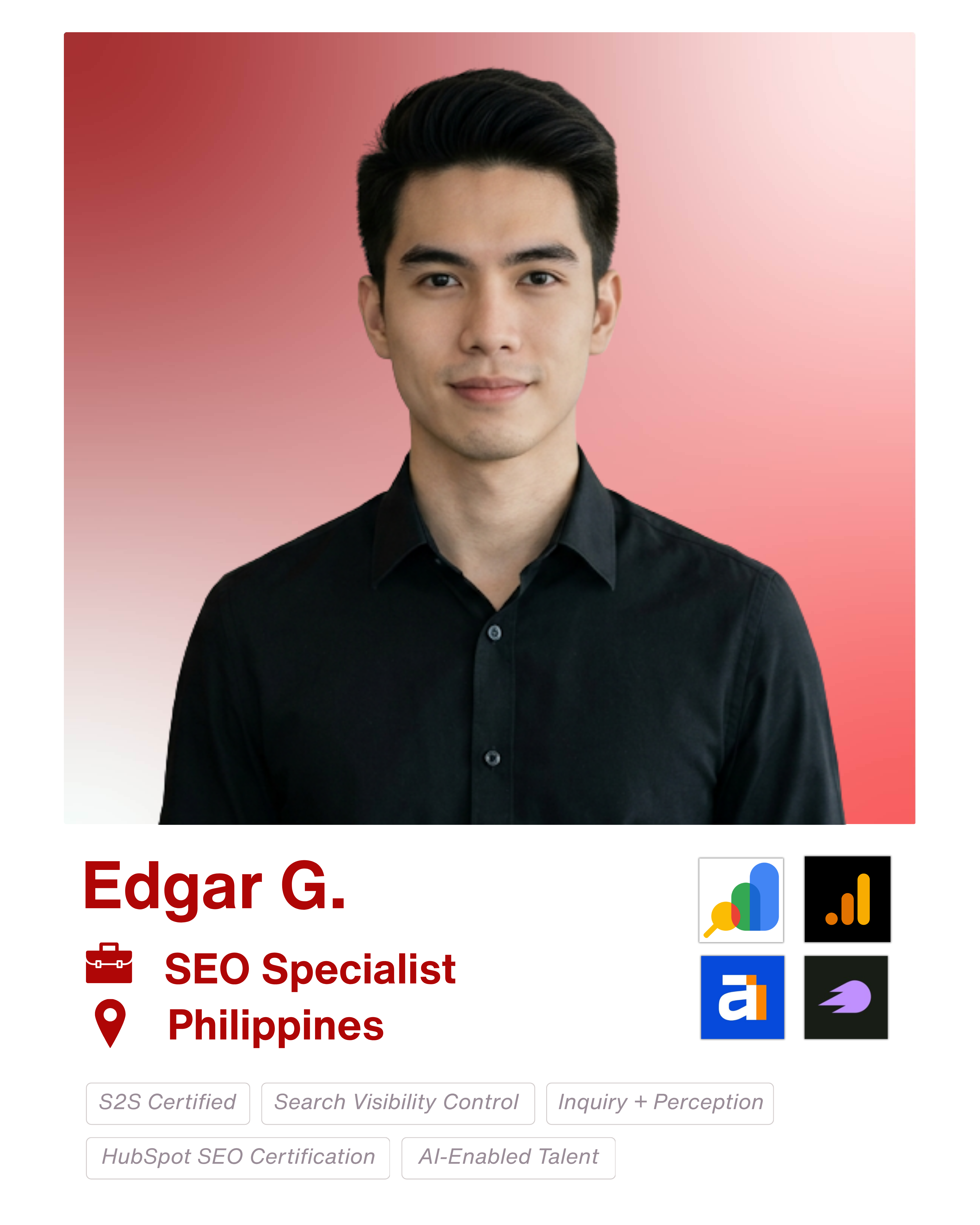 Edgar G remote talent profile